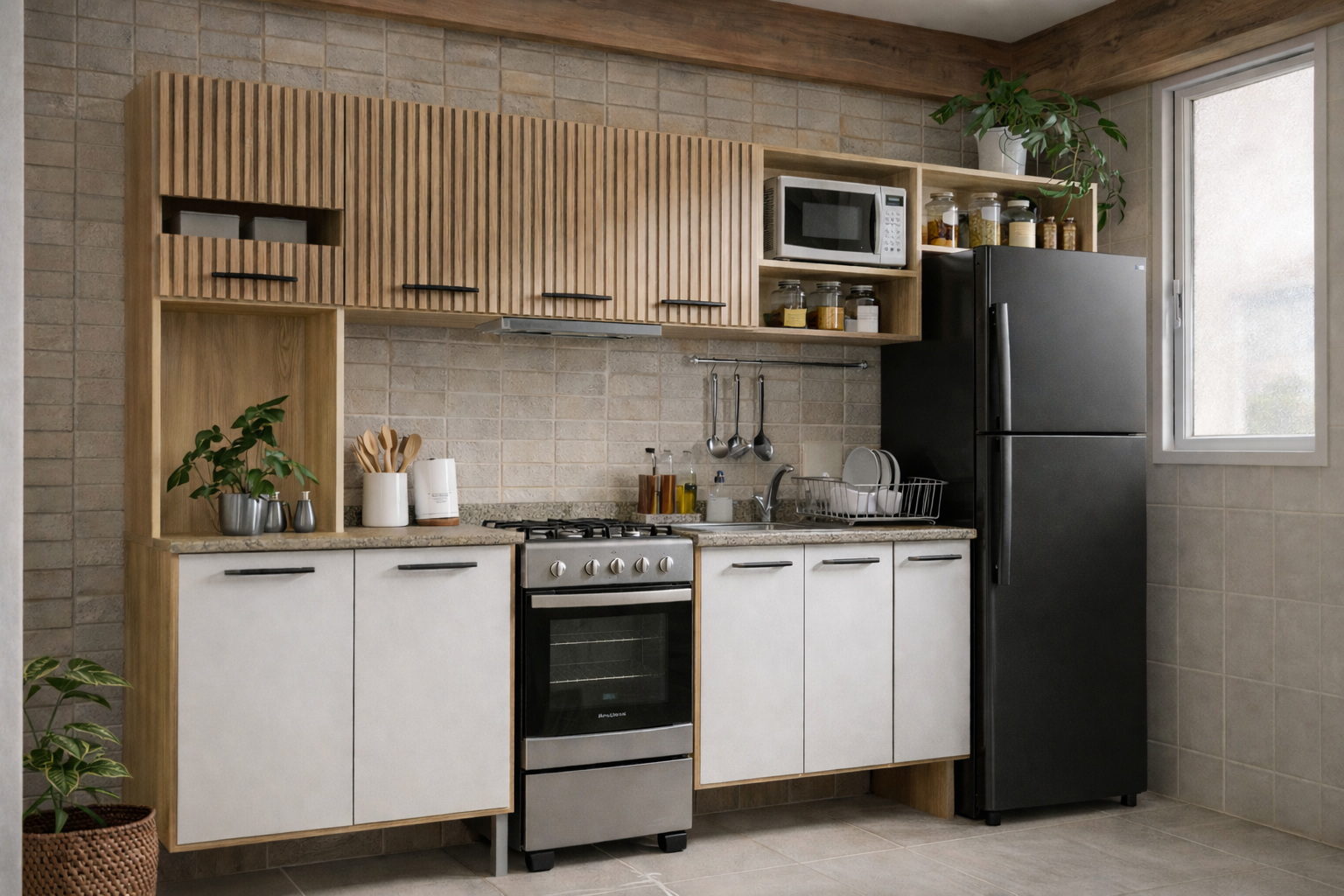 Cozinha pequena simples e bonita: como organizar sem móveis planejados